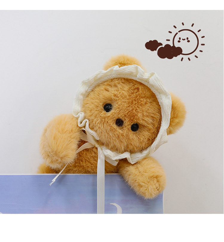 Wholesale of new baby caps, teddy bear plush toys, children's sleeping comfort cat cushions, girl rabbit dolls pic 34