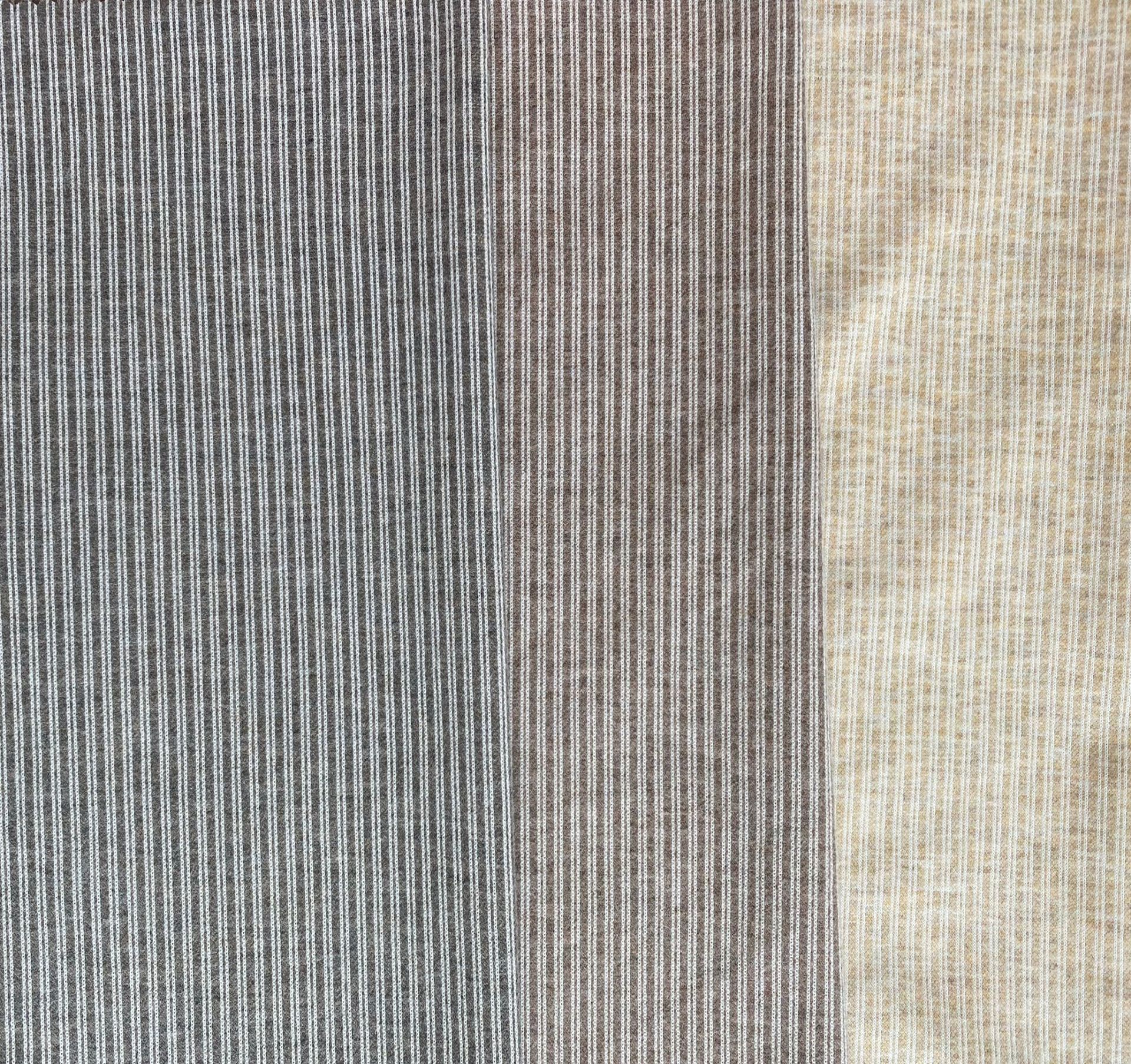 815# sheepskin TR fleece texture double vertical stripe letter stripe yarn-dyed fabric striped base layer pants in stock pic 2