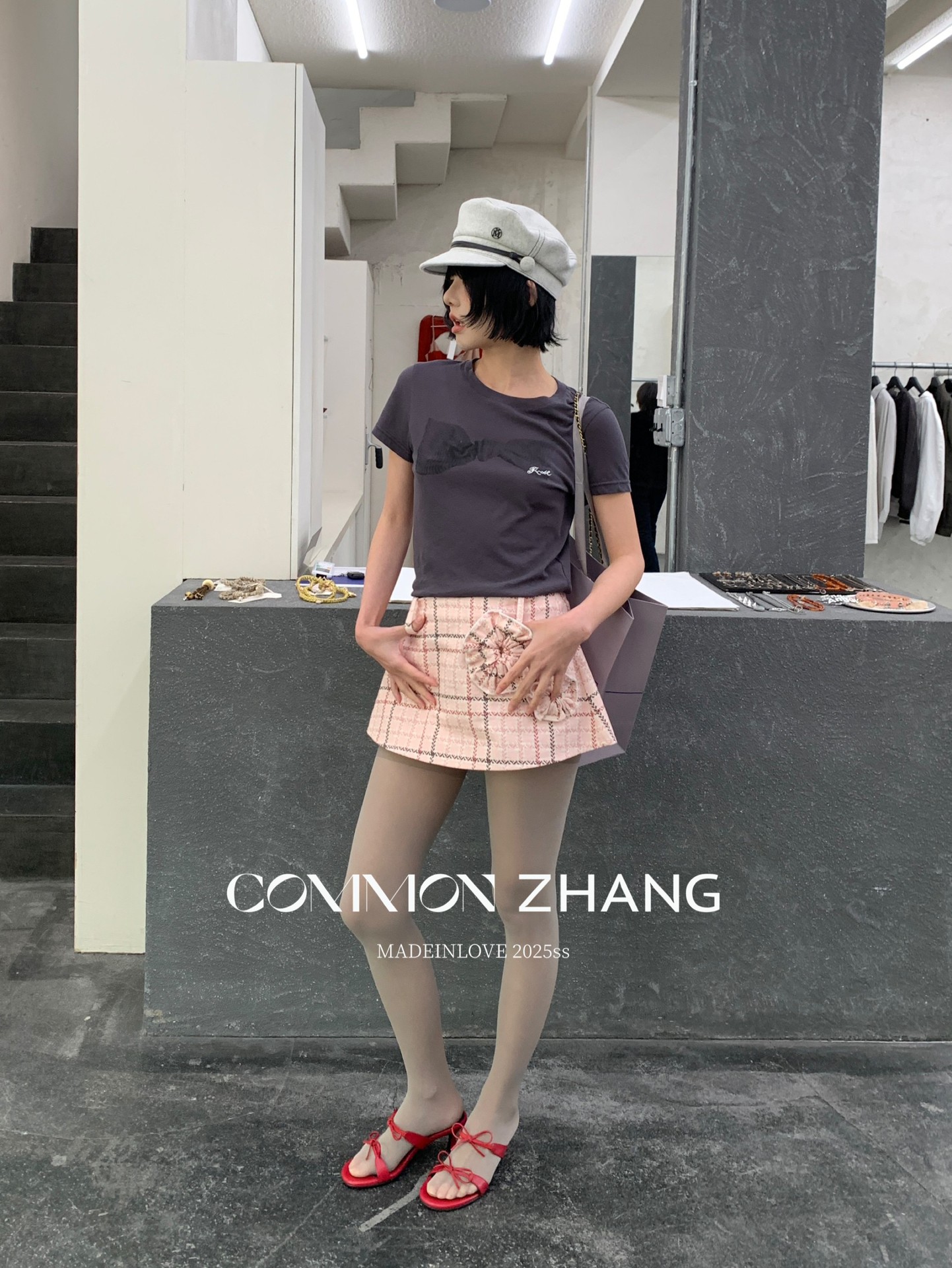 CZ ZHANG Summer Korean Style laid-back Casual Versatile Bow Print Letter Embroidery short-sleeved T-shirt B20639 pic 31