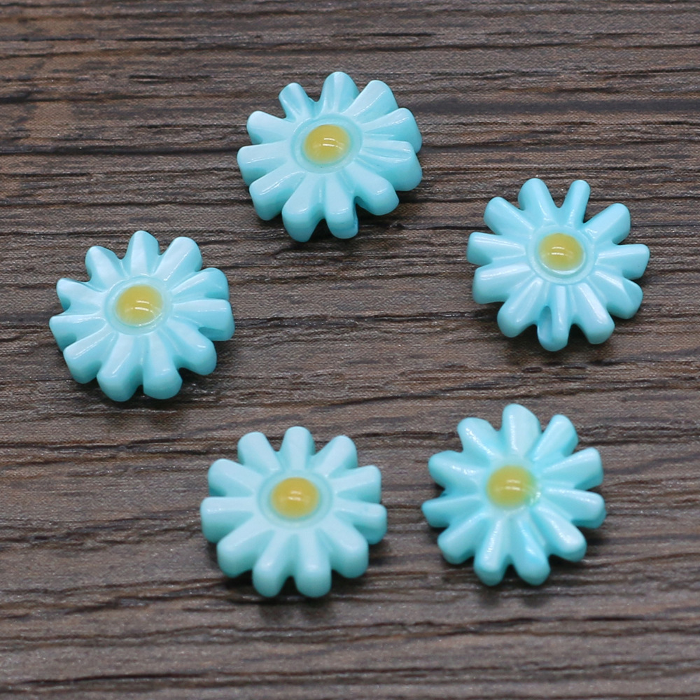 DIY jewelry accessories, natural shell hand-carved sunflowers, multi-color through-hole hairpins, earrings and pendants wholesale pic 26