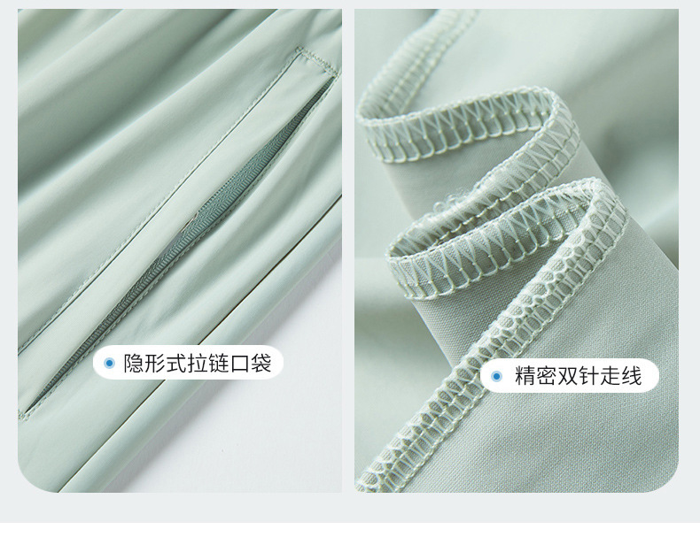 实体店夏季新款冰丝情侣运动休闲宽松轻薄透气防晒裤直筒束脚裤女详情10