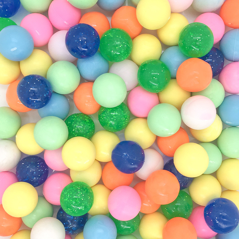 Wholesale of small solid bouncing toys for children, 27mm gashapon machine accessories, bouncing balls at street stalls pic 1