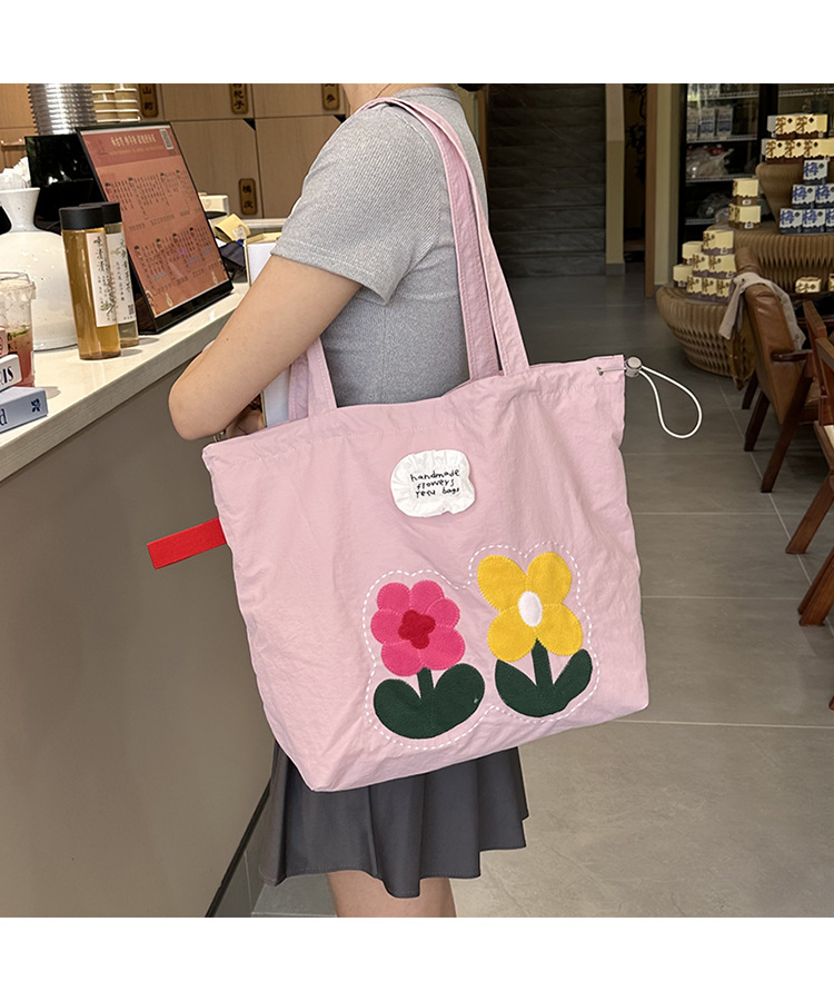 春夏新款小花布包潮流刺绣花朵托特包时尚2025ins 风包女上班通勤详情39