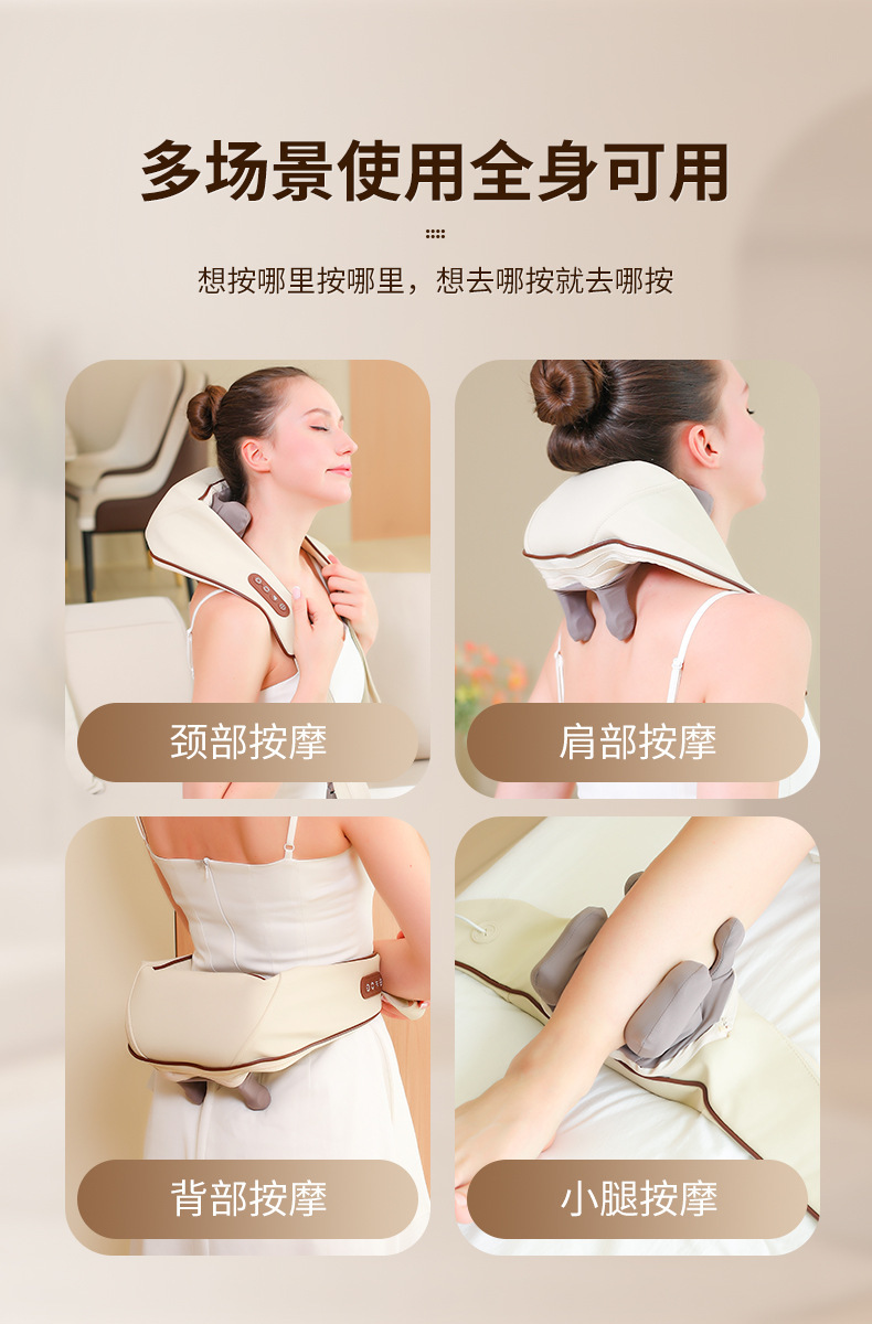 Cross-border shoulder and neck massager, cervical massager, massage the trapezius muscle of the shoulder, cervical multi-functional heating simulation human hand pic 19