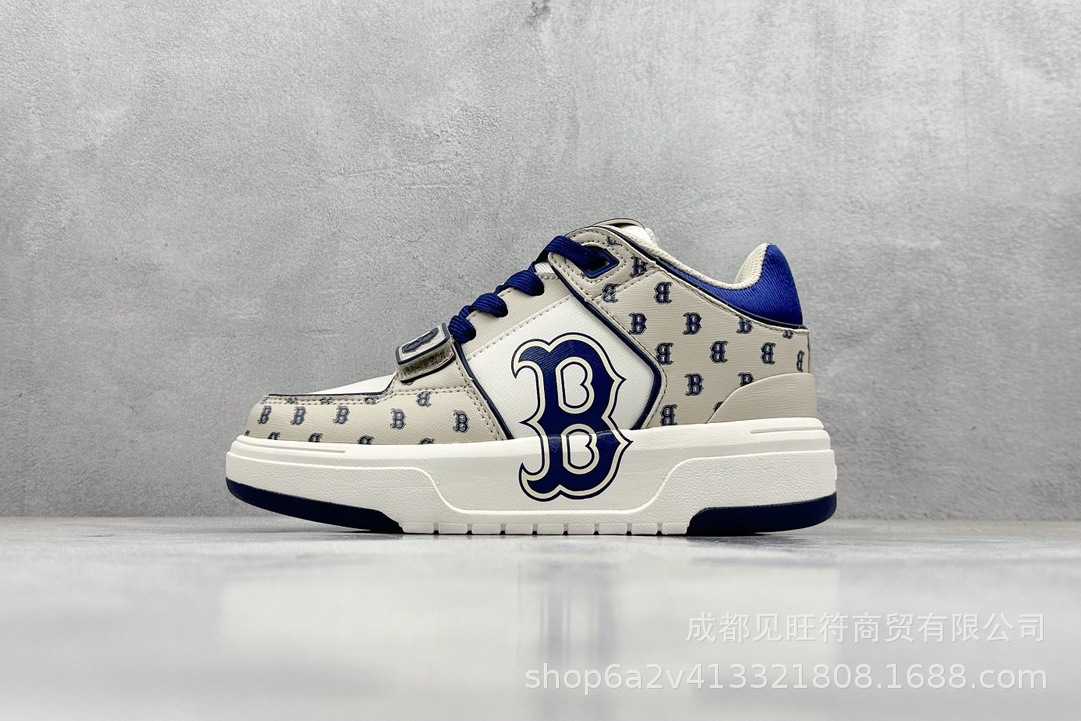 莆田纯原mlb老爹鞋学长鞋中帮NY大标洋基队厚底增高鞋6CM男女鞋详情15