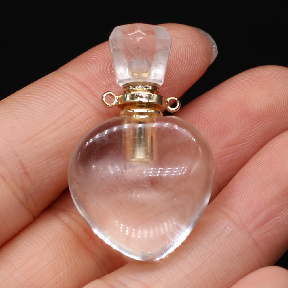 Exquisite natural semi-precious stone perfume bottles, white crystal, various shapes, DIY accessories, fashionable and exquisite wholesale production pic 61