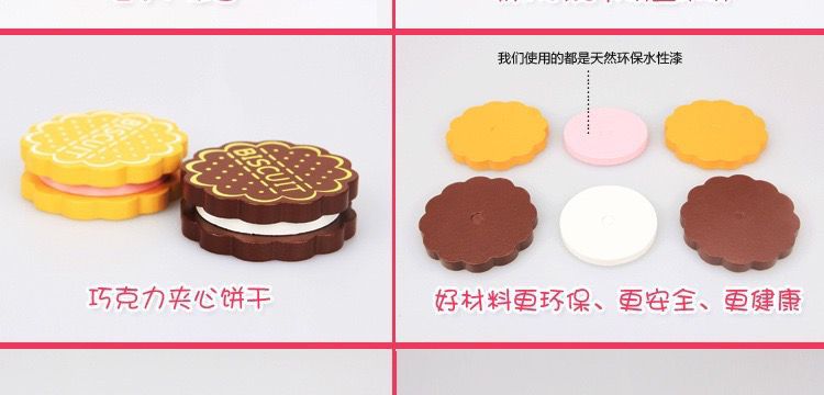 Wooden cut-and-cut fun House kitchen Little princess toy girl New Year Birthday gift simulation cake for children pic 17