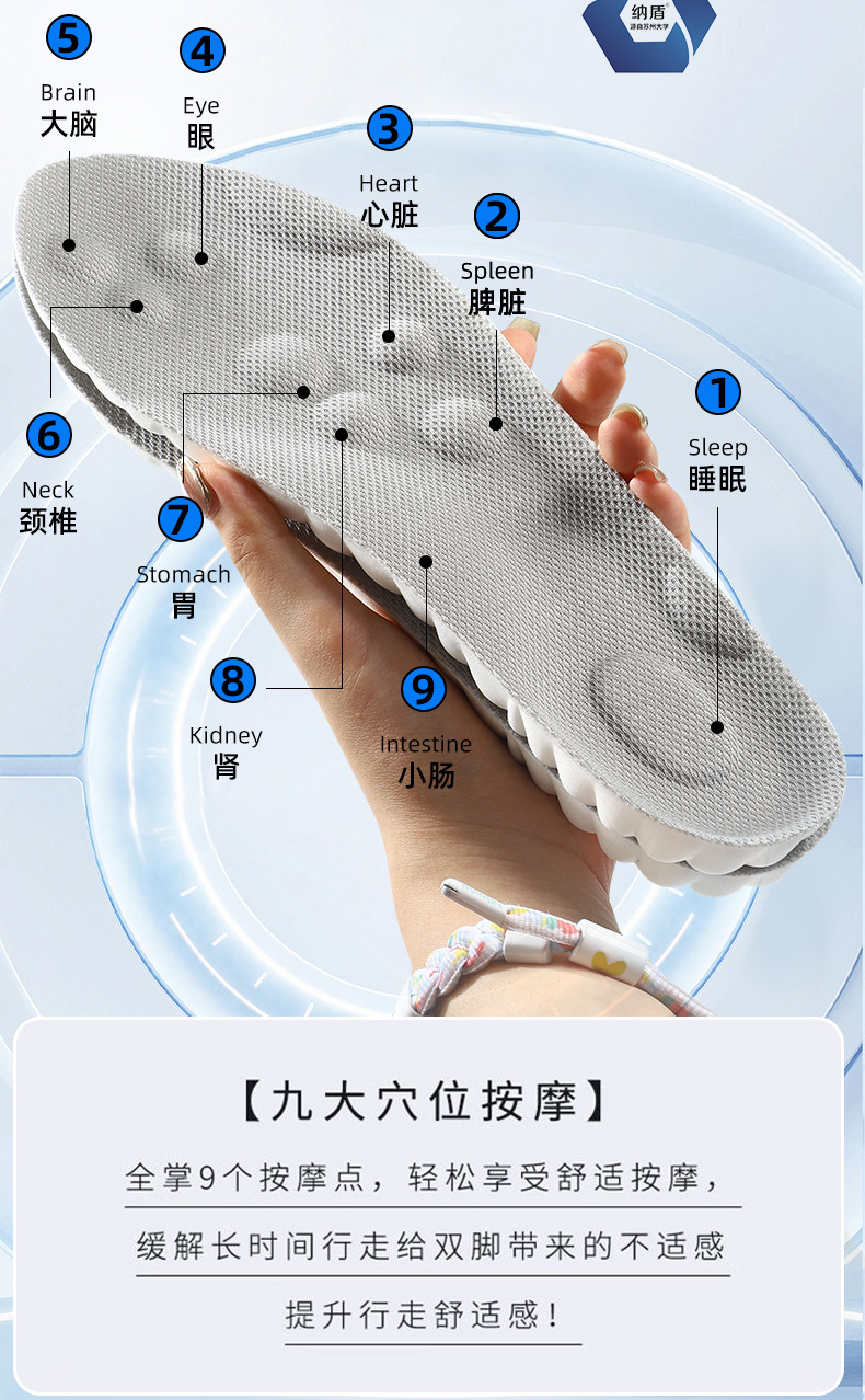 Sports shock-absorbing insoles, anti-odor pu cloud, no fatigue after standing for a long time, military training special, super soft, sweat-absorbing and breathable basketball pic 31