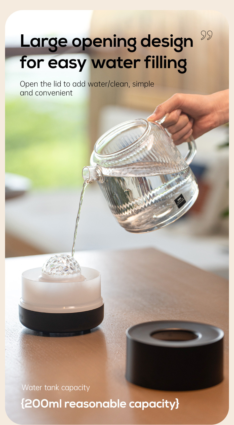 2025新款星空投影香薰机礼物USB插电大雾量七彩浪漫氛围灯加湿器详情32