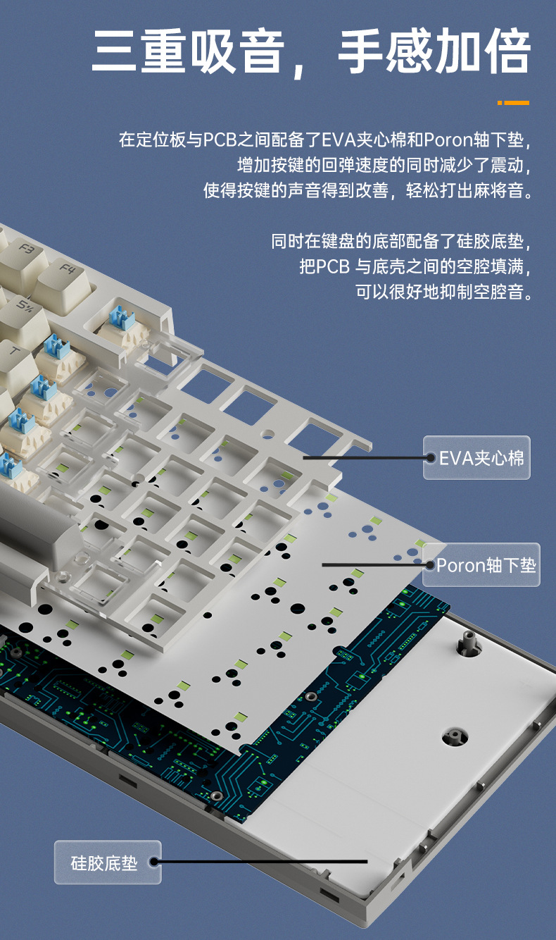 狼途LT84三模2.4G无线蓝牙机械键盘 客制化有线青轴电竞游戏键盘详情12