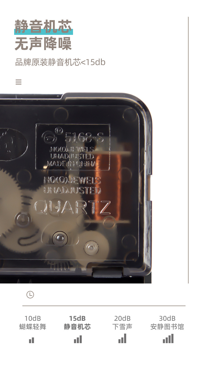 12-inch living room wall clock, simple and elegant household plastic clock, silent quartz clock, wall watch, Nordic light luxury wall clock pic 11