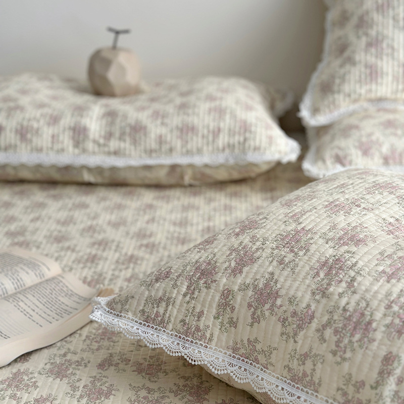 Lisa series, a three-piece set of all-cotton high-temperature sand-washed cotton bed cover, is skin-friendly, breathable and suitable for all seasons pic 38