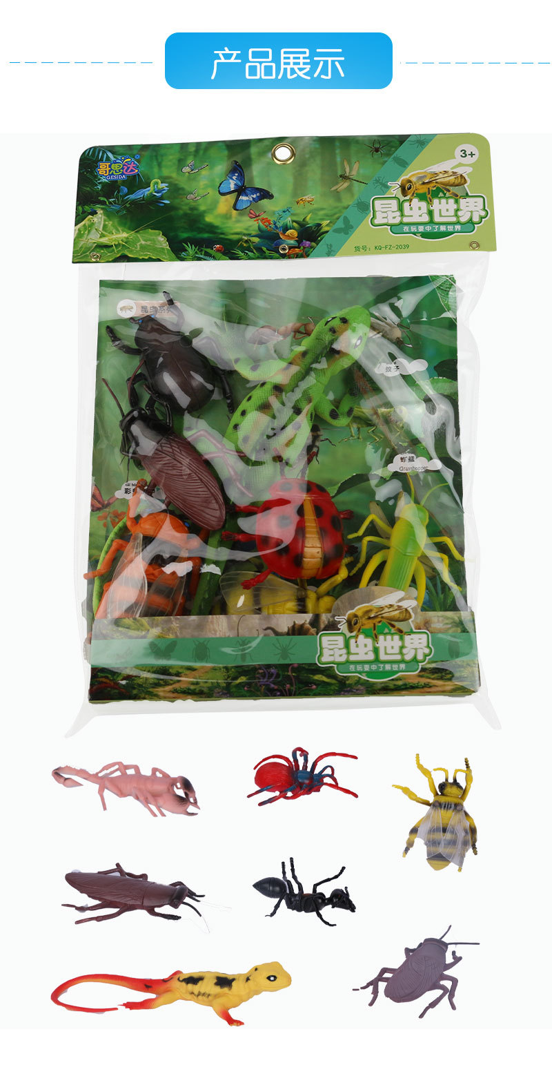 昆虫模型玩具儿童认知动物摆件实心静态昆虫动物模型详情3