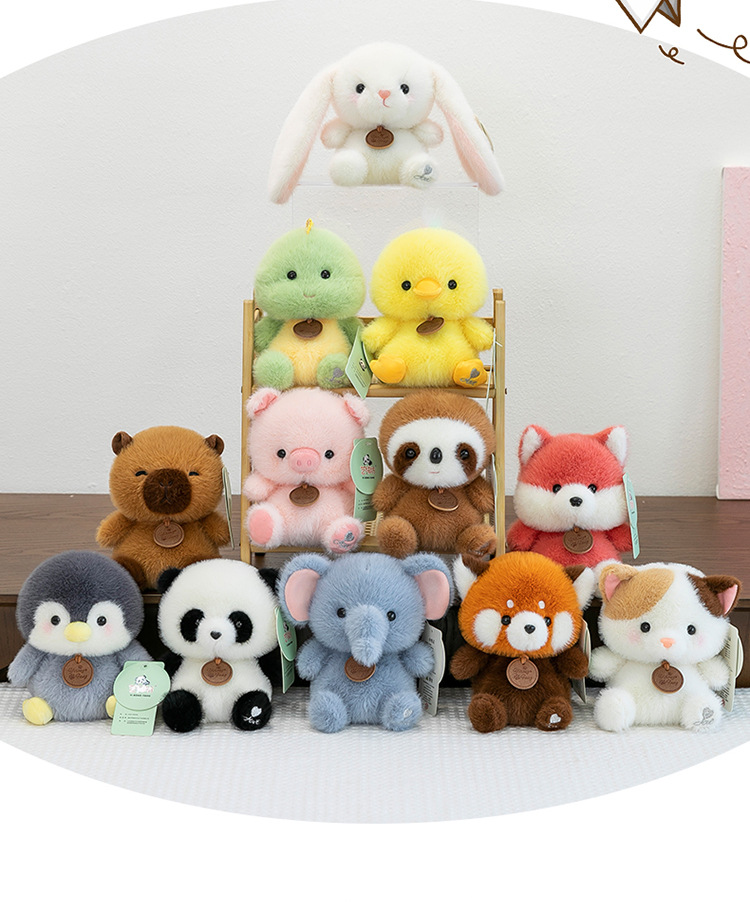 Authentic desk companion, doll, learning accessory, little penguin figurine, cute plush toy, capybara panda doll pic 7