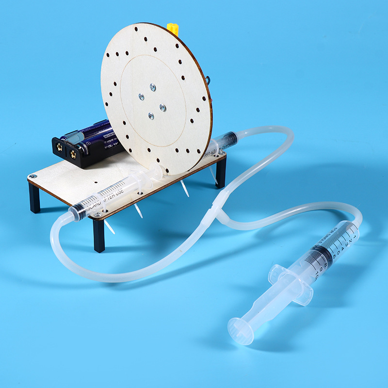 DIY wooden brake disc system technology creation small invention student handcrafted scientific experiment Brake model toy pic 3