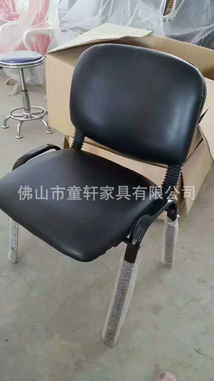 Foshan manufacturer wholesals foreign trade office chairs, fabric four-legged training chairs with writing boards and armless conference seats pic 57