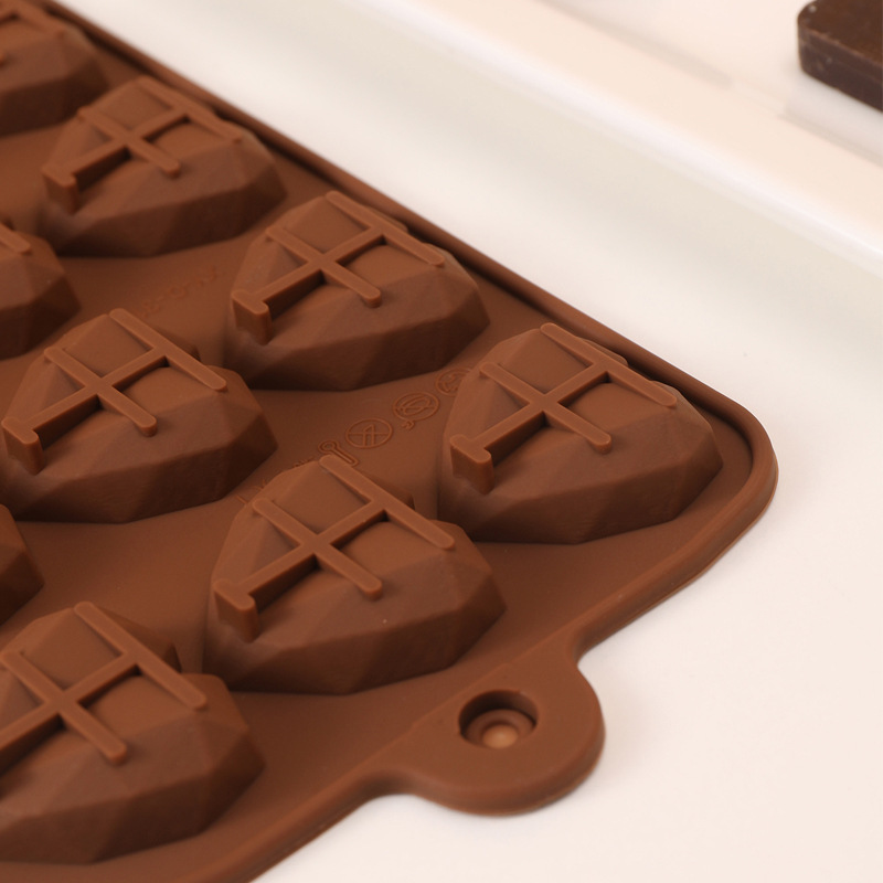 New creative heart-shaped coffee bean silicone cake mold, pudding jelly ice cube ice cream mold, baking mold pic 3