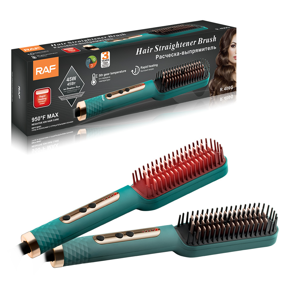 RAF European standard cross-border straightening comb, no damage to hair, dual-purpose for straightening and curling, electric curling iron, straightening device, home use pic 11