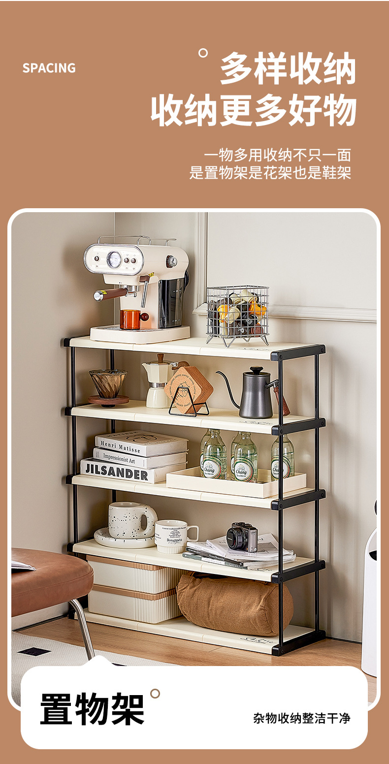 家用多层钢管鞋架 多功能置物架 出租房宿舍鞋子收纳神器移动鞋柜详情9
