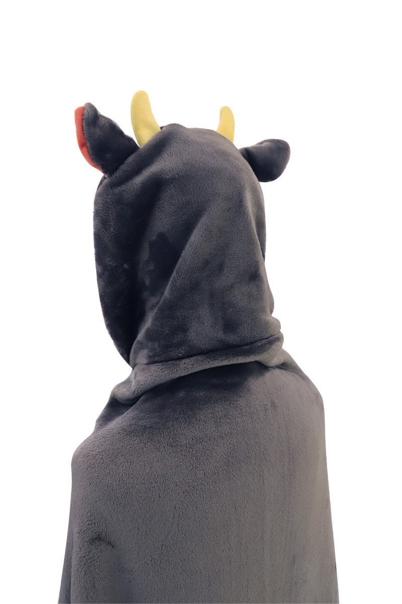 Cartoon animal sombrero manta 2 en 1 recreación casa lindo peluche otoño invierno mantas calientes orden de pedido pic 18