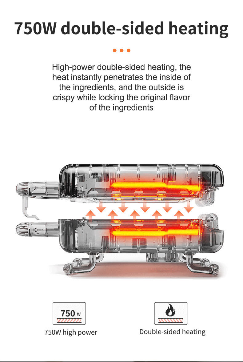 Cross-border export sandwich machine 10-in-1 detachable breakfast machine, cake, nut, doughnut and waffle machine pic 6