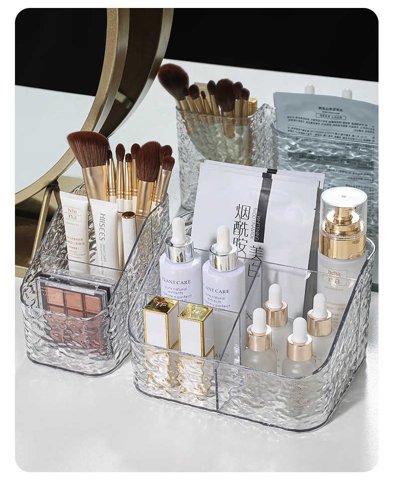 高级感化妆刷收纳盒口红亚克力护肤品桌上梳妆台桌面笔筒箱置物架详情12