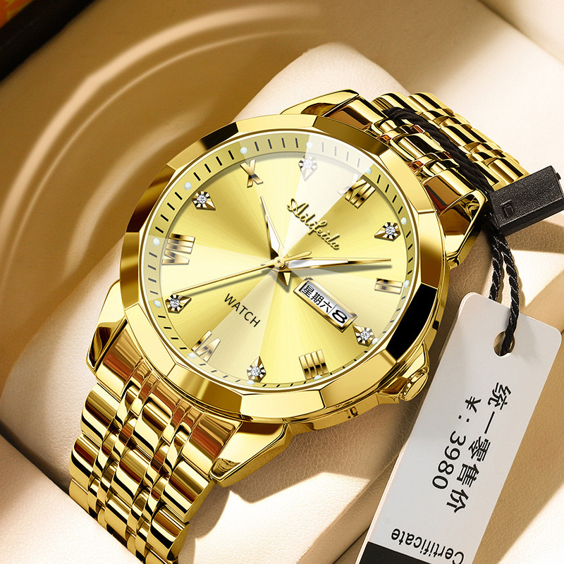 艾利翡达石英手表男士菱形镜面防水夜光日历时尚抖音直播爆款批发详情21