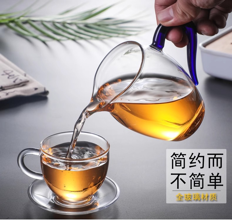公道杯玻璃茶具分茶器带茶滤一体泡茶杯高端公杯茶海茶漏套装日式详情11