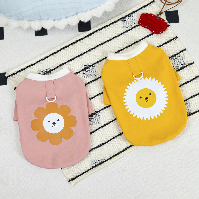 Summer dog clothing, thin T-shirt, fashionable striped Teddy Pomeranian vest, small dog pet sunshine T-shirt pic 10