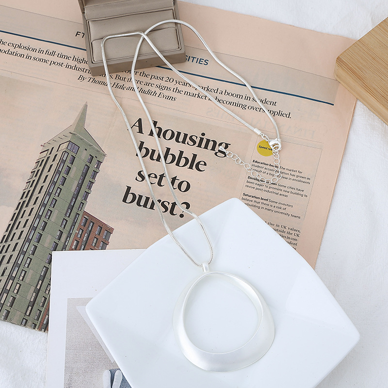 跨境亚马逊爆款欧美外贸新款女士秋冬季饰品复古简约项链毛衣链详情15