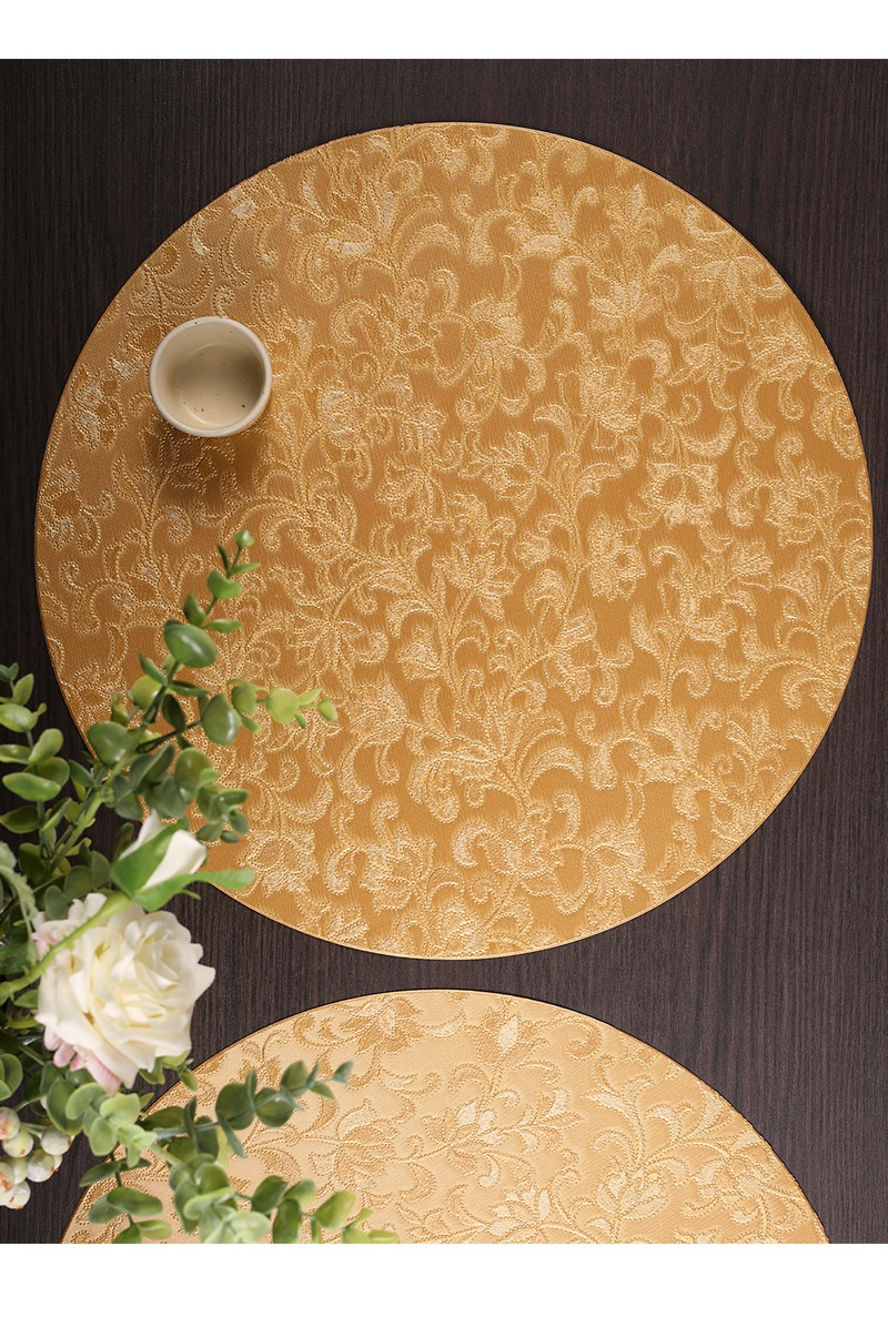 Circular patterned table mat, thickened anti-slip table mat, home office desk mat, simple style pic 10