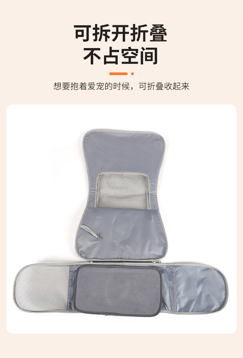 Rongka Pet Cross-border Travel Portable Casual Cat Bag can be carried diagonally. Oxford fabric waterproof handbag. Simple, breathable and stress-resistant pet bag pic 6