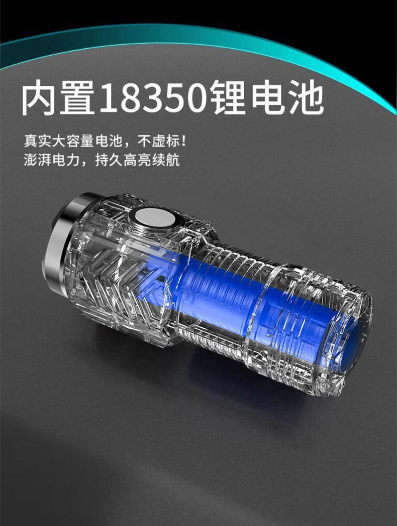 【电商爆款】3LED三眼怪手电帽夹灯可充电迷你便携家用应急手电筒详情13