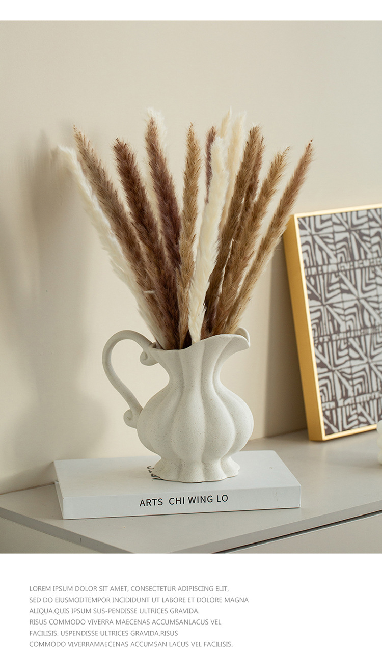 2026 new style white ceramic vase, three or two plastic empty wine bottles, ceramic glass vase, small wine bottles pic 11