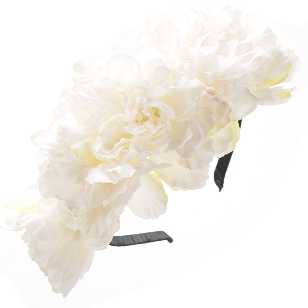 The new Korean version of the three-dimensional simulation rose headband is a fashionable and sweet female hairpin headband. It is an elegant street style and ball hair accessory pic 24