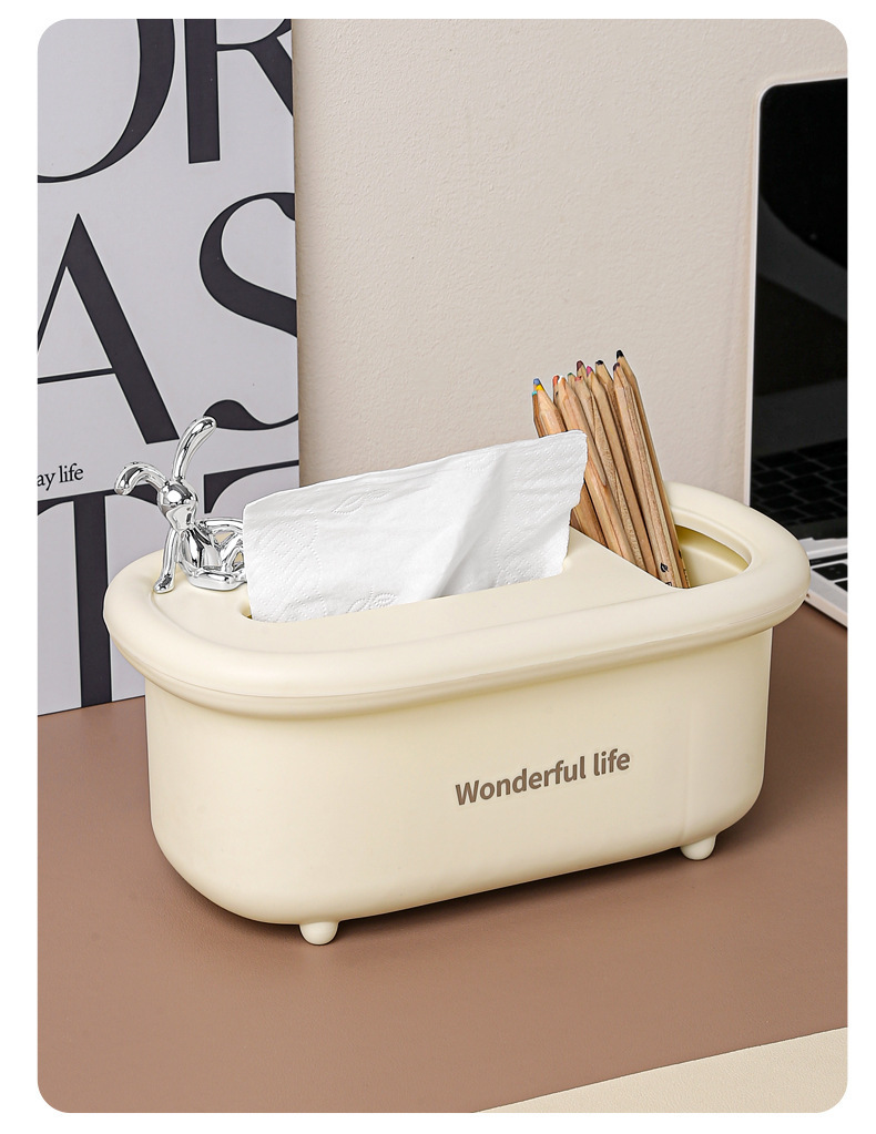 Living room coffee table, desktop tissue storage box, multi-functional, fashionable and simple home dust-proof storage box, napkin tissue box pic 12