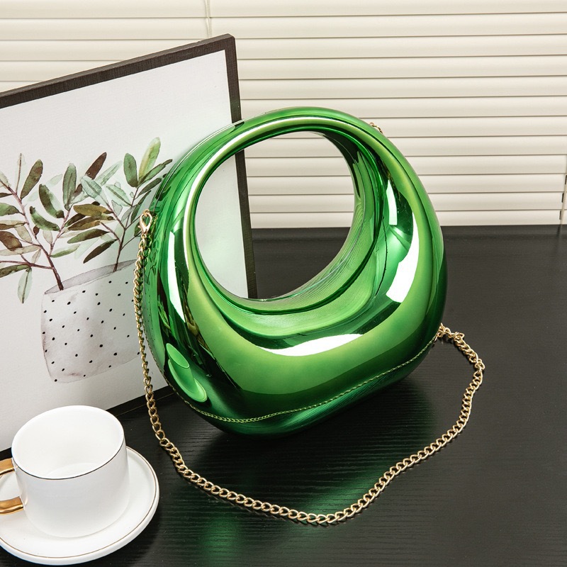 2024夏季新款欧美爆款弯月包晚宴包手提亚克力包跨境批发彩色炫彩详情18