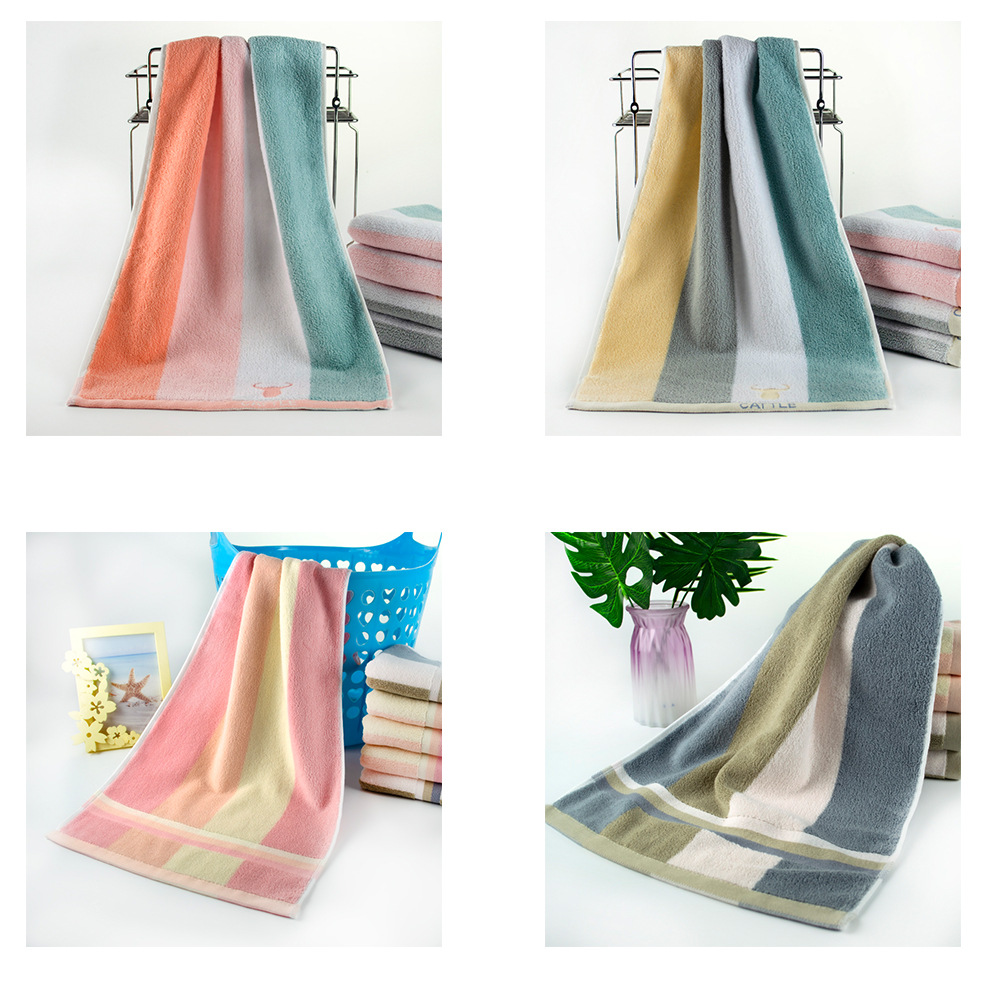 毛巾纯棉加厚面巾极限股色织提花全棉毛巾柔软吸水成人洗脸巾批发详情37