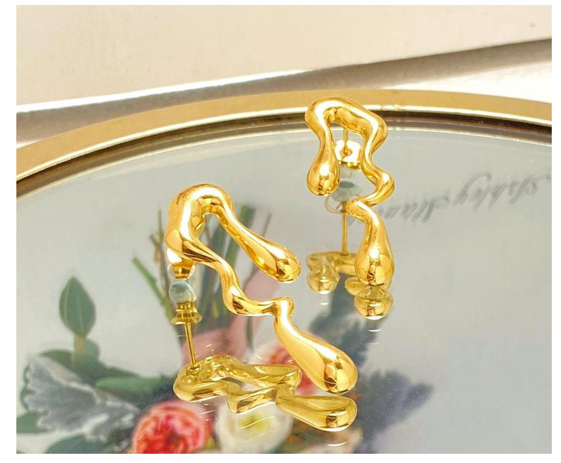 创意钛钢线形耳钉个性设计特殊图案高级感跨境流行不锈钢精致耳饰详情13