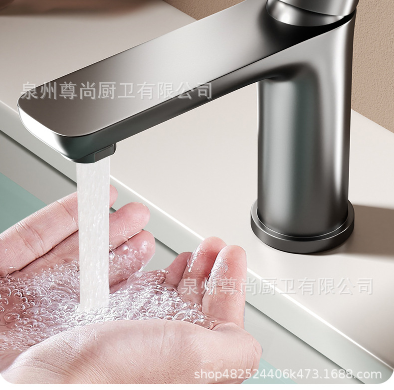 不锈钢冷热洗脸盆水龙头卫生间洗手池厨房台盆家用水暖五金配件详情10