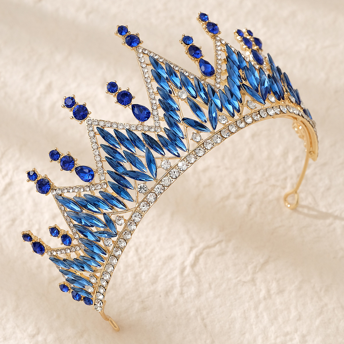 Crystal super glittering wedding dress, hair accessory, stage host, welcome, Baroque queen, bride, wedding headwear, crown pic 7