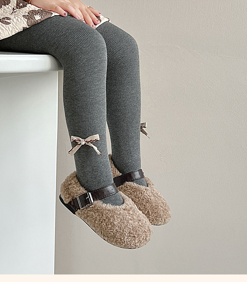 女童打底裤秋冬季加绒加厚铃铛蝴蝶结儿童连裤袜宝宝婴儿保暖袜裤详情9