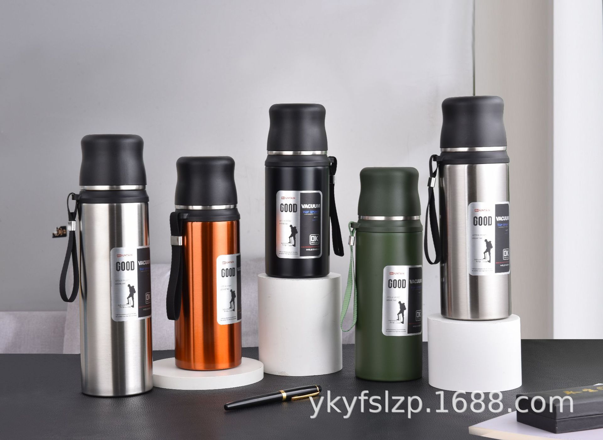 新款大容量304不锈钢真空保温杯 茶水分离户外双饮盖便携式保温杯 时尚耐用保温效果好详情2