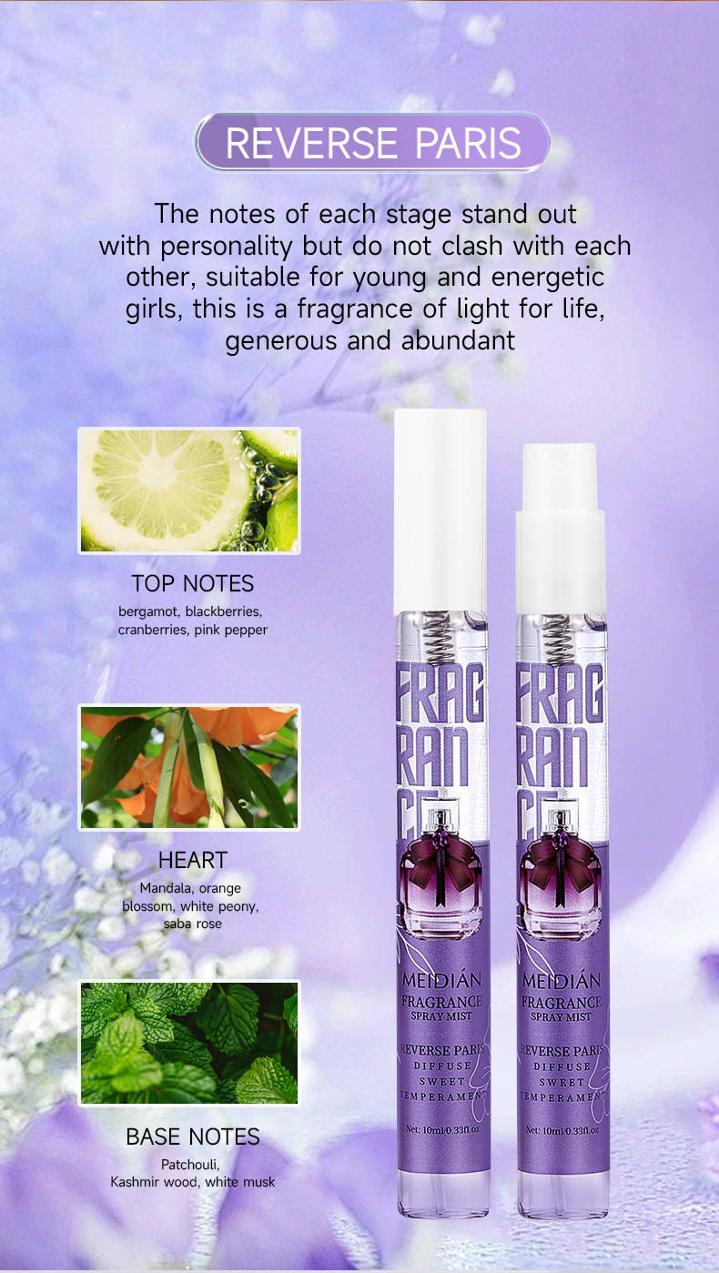 【 Cross-border Exclusive 】 Wholesale of 5-bottle MEIDIAN Fragrance Spray for Fresh, Light and Odor-Removing Perfume pic 13