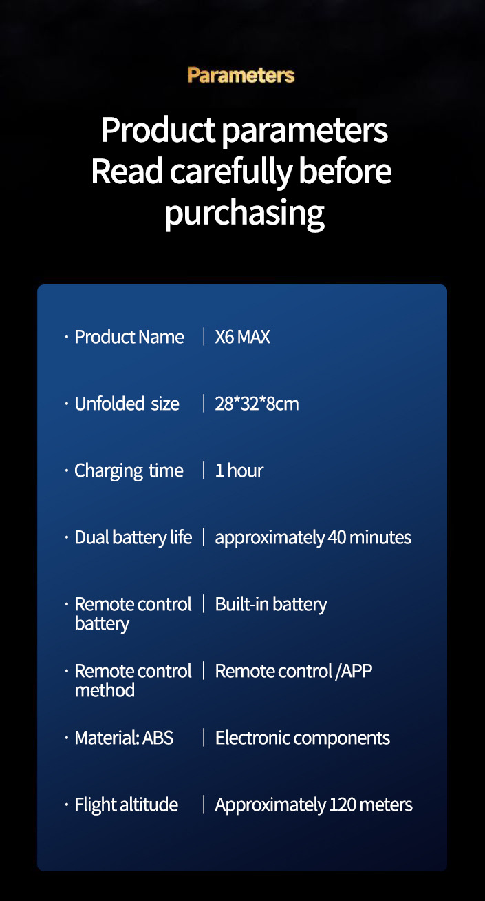 The cross-border X6 drone is equipped with a screen, brushless obstacle avoidance remote control aircraft, and a one-click airdrop aerial photography quadcopter pic 16