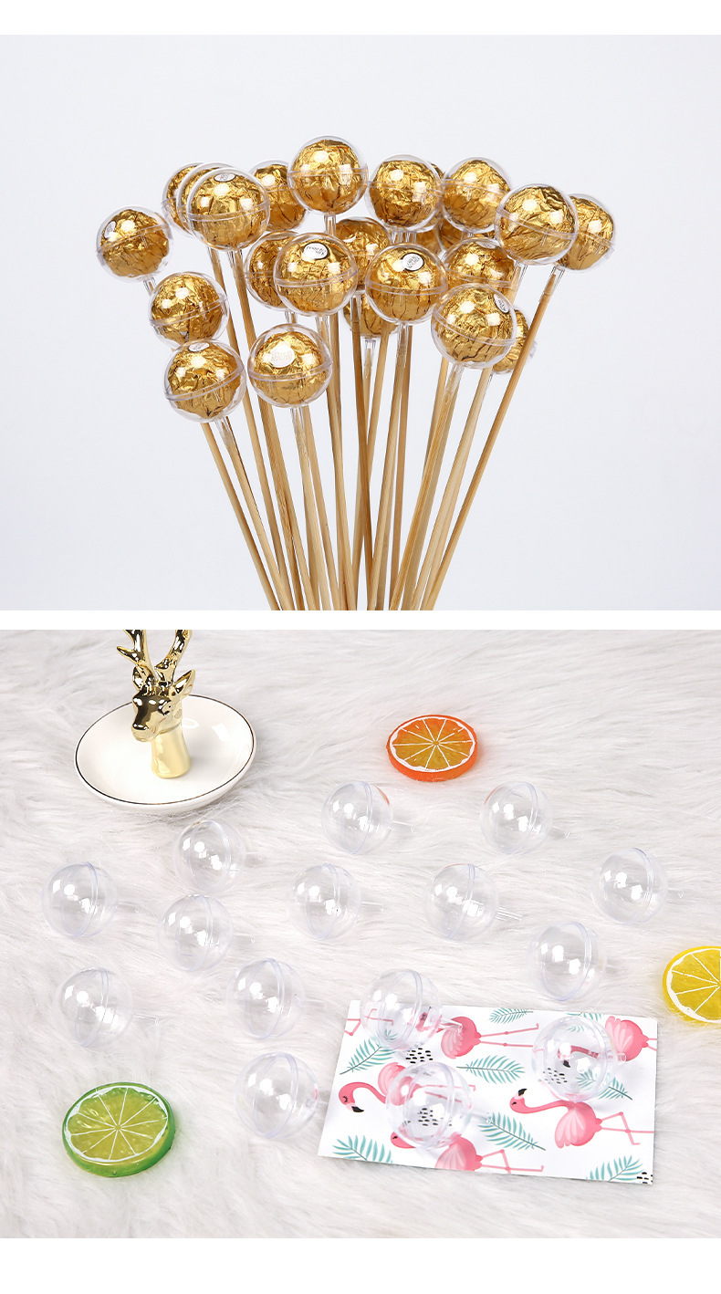 巧克力花托亚克力圆盖费列罗花束diy包装创意塑料水晶球情人节礼详情7