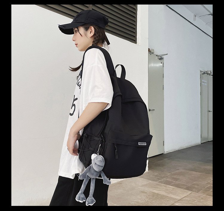 双肩包男士简约大容量旅行背包女休闲日系初中生高中大学生书包男详情2