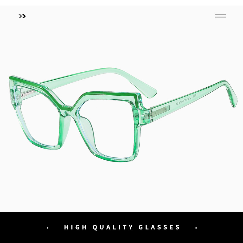 Crossover hot sale verano candy color marco gafas decorativas anti-luz azul protección de ojos gafas Optical wholesale pic 7