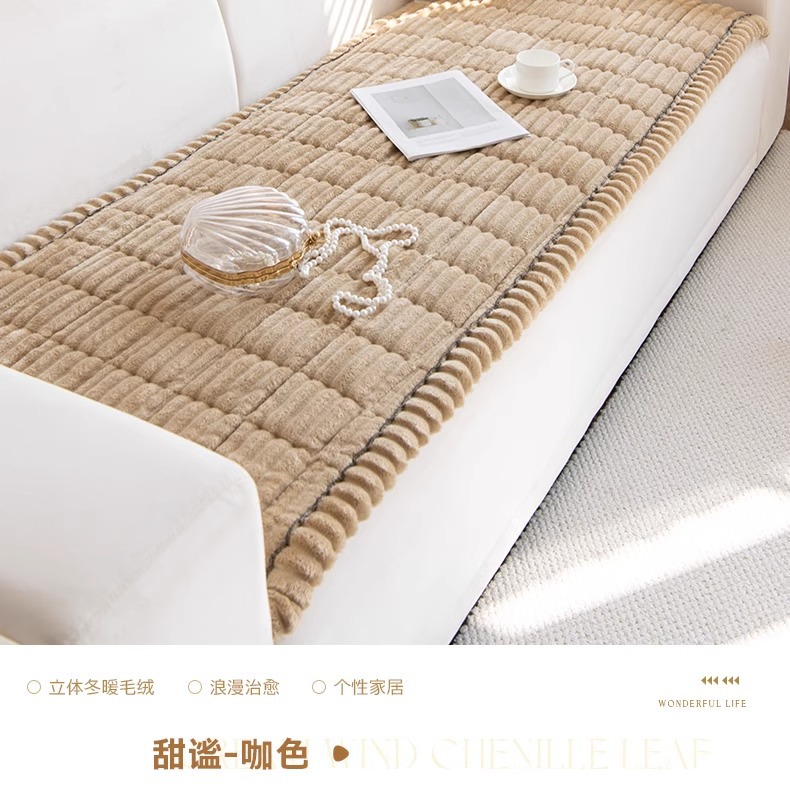 Corduroy sofa cushions for autumn and winter, new 2024 plush seat cushions, simple, modern, anti-slip furniture, leather sofa pic 27