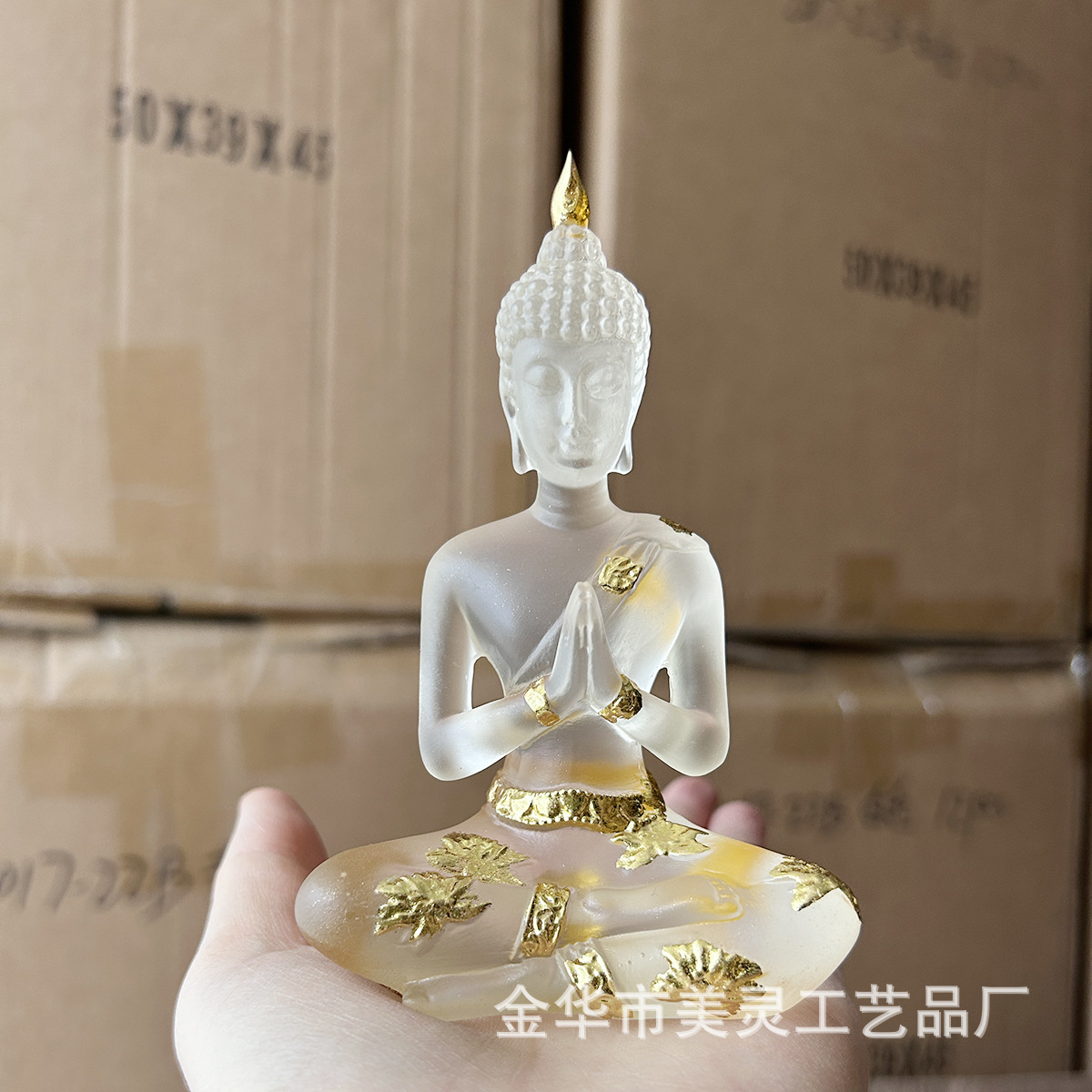 水琉璃佛像合手坐佛跨境热销禅意居家饰工艺品泰式印度佛树脂摆件详情18
